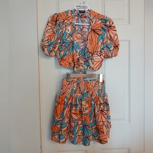 Milk & Honey Vibrant Orange and Blue Matching Set Size Medium (M)